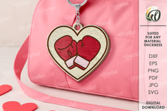 Valentine Sport Keychains Bundle Laser Cut. Valentine SVG Product Image 11