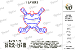 Valentine's Day Sport Keychain Laser Cut. Hockey SVG Product Image 2