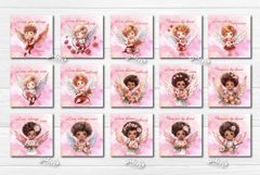 Square Coaster Valentine Coasters Bundle contains 117 designs with watercolor Angels, Flower Hearts lips, and balloons PNG. This is a standard square coaster 4&#039;&#039; x 4&#039;&#039; you can also use it as a keychain sublimation design