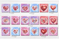 Square Coaster Valentine Coasters Bundle contains 117 designs with watercolor Angels, Flower Hearts lips, and balloons PNG. This is a standard square coaster 4&#039;&#039; x 4&#039;&#039; you can also use it as a keychain sublimation design