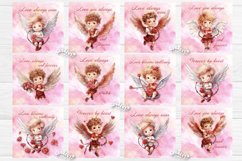 Square Coaster Valentine Coasters Bundle contains 38 designs with watercolor Angels PNG. This is a standard square coaster 4&#039;&#039; x 4&#039;&#039; you can also use it as a keychain sublimation design.