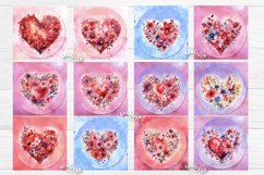 Square Coaster Valentine Coasters Bundle contains 36 designs with watercolor Hearts with flower PNG. This is a standard square coaster 4&#039;&#039; x 4&#039;&#039; you can also use it as a keychain sublimation design.