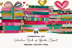Valentine Stack of Books Clipart Product Image 1