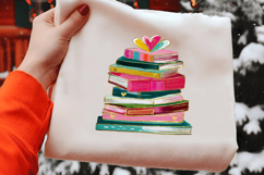 Valentine Stack of Books Clipart Product Image 2