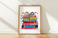 Valentine Stack of Books Clipart Product Image 3