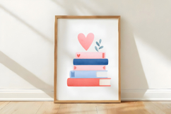 Valentine Stack of Books Clipart Product Image 3