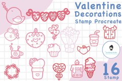 Valentine Decorations Stamp Procreate Product Image 1