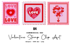 valentine stamp clip art Product Image 1