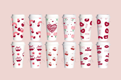 valentine starbucks 16oz hot cup tumbler wrap svg presized template for tumbler grande suitable for cricut and silhouette