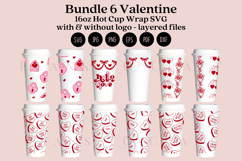 valentine starbucks 16oz hot cup tumbler wrap svg presized template for tumbler grande suitable for cricut and silhouette