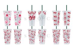 valentine starbucks 24oz cold cup tumbler wrap svg presized template for tumbler venti suitable for cutting machine or sublimation