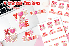 Valentine’s Day Stickers Printable | Gemstone Love Quotes Product Image 1