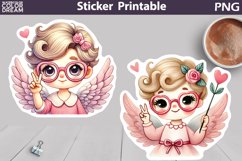Cute Cupid Bubble Sticker | Valentine&#039;s Day Sticker Product Image 1
