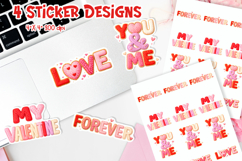Valentine’s Day Stickers Printable | Knitted Love Quotes Product Image 1