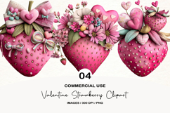 Valentine Strawberry Clipart Product Image 1
