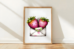 Valentine Strawberry Couple Clipart Product Image 3