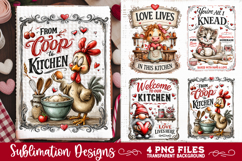 Farmhouse Love Kitchen Towel 4 PNG Retro PNG Sublimation Product Image 1