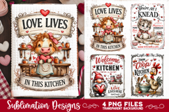 Farmhouse Love Kitchen Towel 4 PNG Retro PNG Sublimation Product Image 3