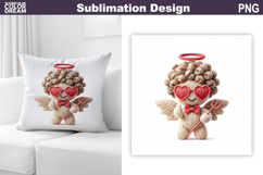 Cupid Valentine Sublimation | Valentines Day Pillow Design Product Image 1