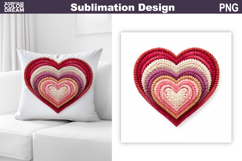 Valentine Heart Sublimation | Valentines Day Pillow Product Image 1