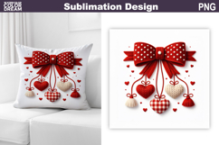 Valentine Heart Sublimation | Valentines Day Pillow Product Image 1