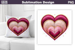 Valentine Heart Sublimation | Valentines Day Pillow Product Image 1