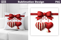 Valentine Heart Sublimation | Valentines Day Pillow Product Image 1