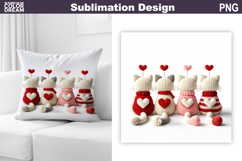 Cats Valentine Sublimation | Valentines Day Pillow Design Product Image 1