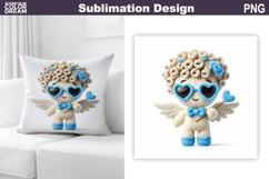 Cupid Valentine Sublimation | Valentines Day Pillow Design Product Image 1