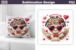 Cupid Valentine Sublimation | Valentines Day Pillow Design Product Image 1