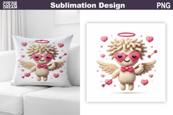 Cupid Valentine Sublimation | Valentines Day Pillow Design Product Image 1