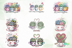 Valentine Succulent Pots PNG Product Image 5