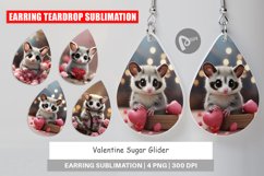 Earring Teardrop Valentine Sugar Glider Product Image 1