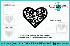 Valentine Heart SVG, Heart SVG, Anniversary SVG, Floral SVG Product Image 4