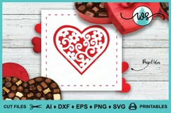 Valentine Heart SVG, Heart SVG, Anniversary SVG, Floral SVG Product Image 5