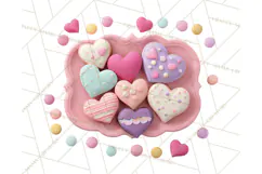 Valentine Sweet Treats Clipart PNG Cupcakes Cookie Chocolate Product Image 3