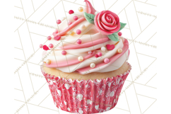 Valentine Sweet Treats Clipart PNG Cupcakes Cookie Chocolate Product Image 3