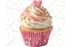 Valentine Sweet Treats Clipart PNG Cupcakes Cookie Chocolate Product Image 4