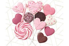 Valentine Sweet Treats Clipart PNG Cupcakes Cookie Chocolate Product Image 5