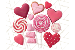 Valentine Sweet Treats Clipart PNG Cupcakes Cookie Chocolate Product Image 2
