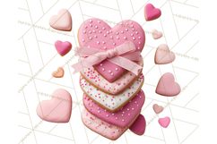 Valentine Sweet Treats Clipart PNG Cupcakes Cookie Chocolate Product Image 4