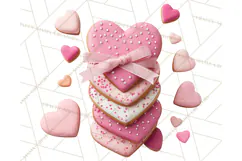 Valentine Sweet Treats Clipart PNG Cupcakes Cookie Chocolate Product Image 4