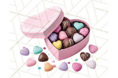 Valentine Sweet Treats Clipart PNG Cupcakes Cookie Chocolate Product Image 5