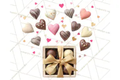 Valentine Sweet Treats Clipart PNG Cupcakes Cookie Chocolate Product Image 2