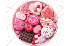 Valentine Sweet Treats Clipart PNG Cupcakes Cookie Chocolate Product Image 5
