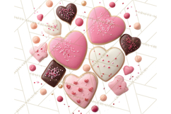 Valentine Sweet Treats Clipart PNG Cupcakes Cookie Chocolate Product Image 3