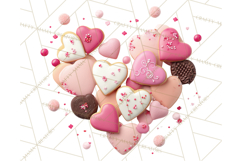 Valentine Sweet Treats Clipart PNG Cupcakes Cookie Chocolate Product Image 4
