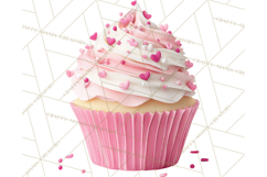 Valentine Sweet Treats Clipart PNG Cupcakes Cookie Chocolate Product Image 5