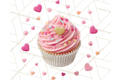 Valentine Sweet Treats Clipart PNG Cupcakes Cookie Chocolate Product Image 2