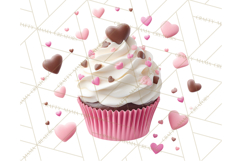 Valentine Sweet Treats Clipart PNG Cupcakes Cookie Chocolate Product Image 5